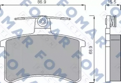FOMAR FRICTION fo436981 -  Комплект тормозных колодок, дисковый тормоз